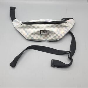 Vans Off The Wall -Metallic Silver/Iridescent & Black Checkered -Fanny Pack RARE
